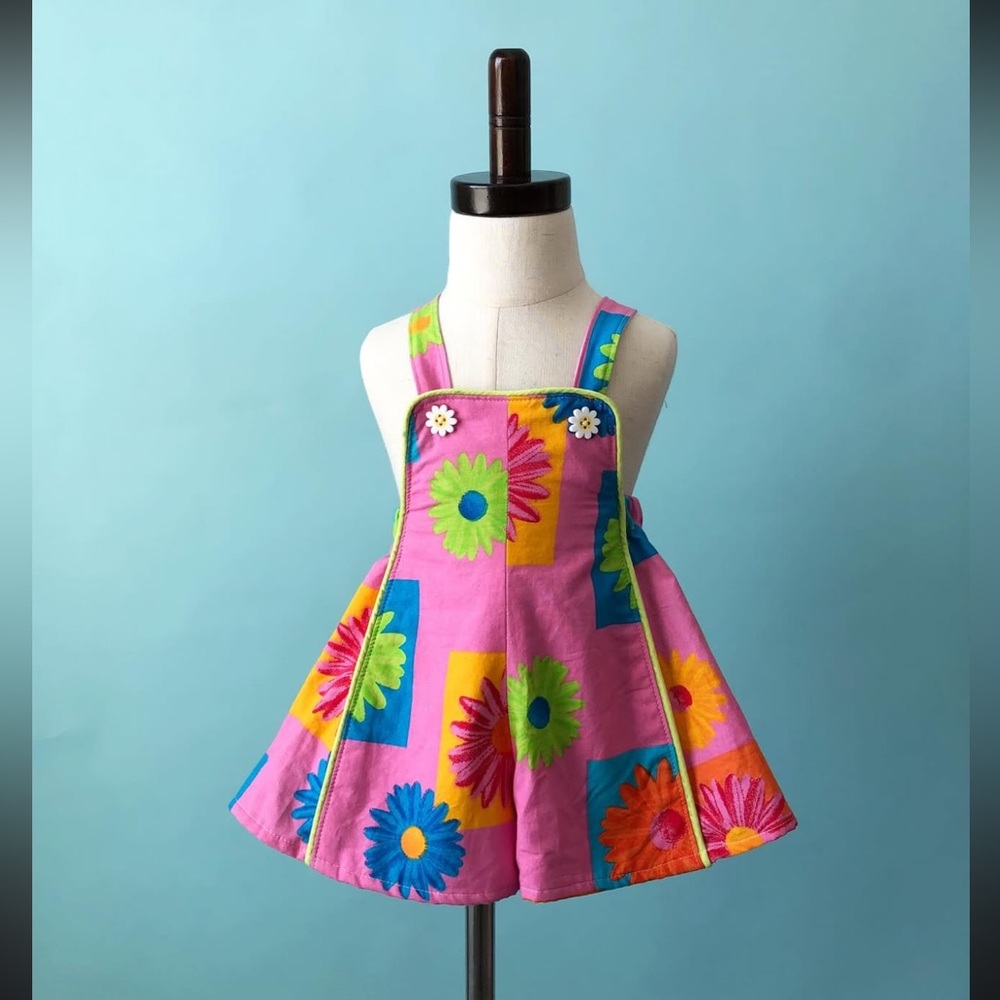 Colorful Floral Kids Romper